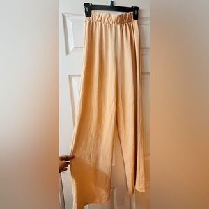Saints  Peach Wide Leg Elastic Waist Pants